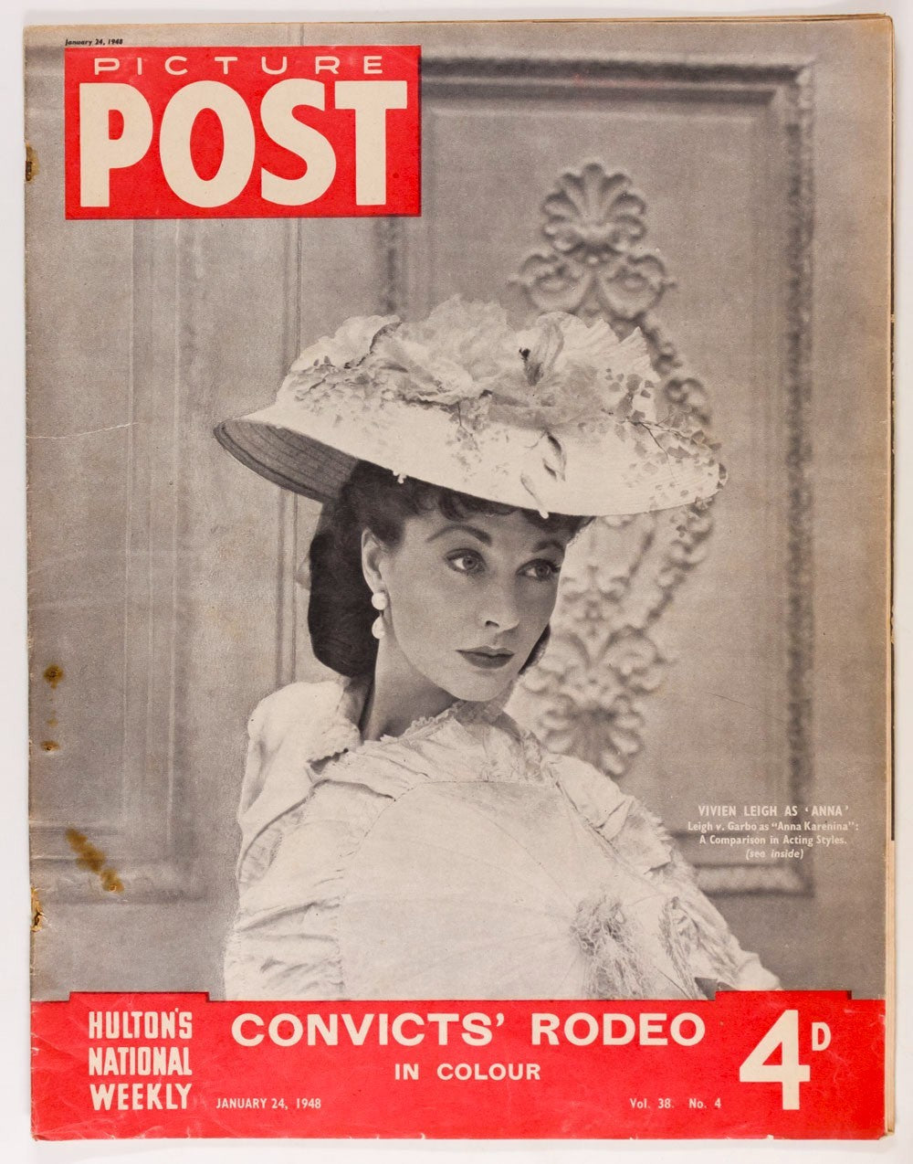 VIVIEN LEIGH Garbo BERTRAM MILLS Huntsville PICTURE POST January magazine 1948