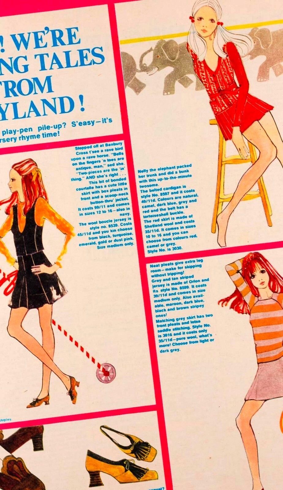 Jill Shipley Illustrations BARRY GIBB BEE GEES Vintage Jackie magazine vtg