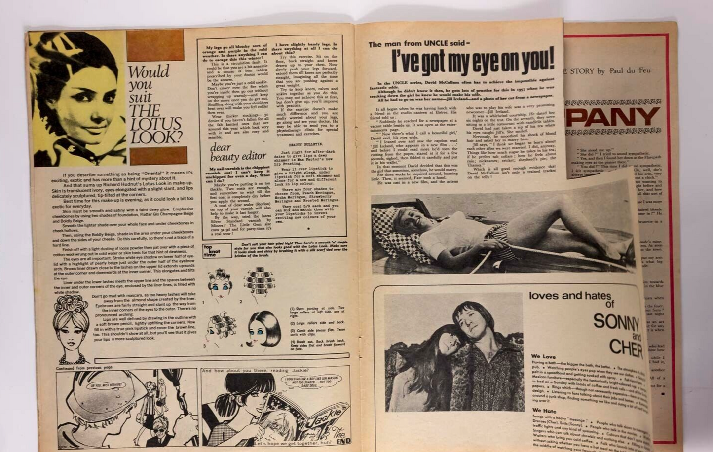 CHRISSIE SHRIMPTON George Best SCOTT WALKER Pretty Things CHER ~ Jackie magazine