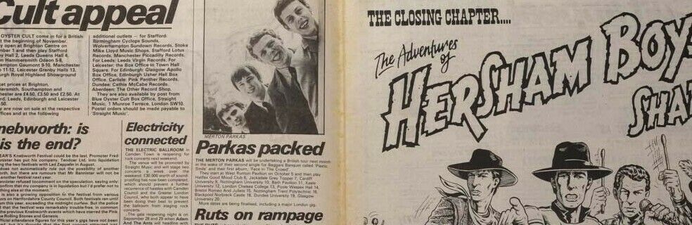 PAUL WELLER The Jam SLITS Patti Smith KINGS ROAD MOD Lenny Kaye SOUNDS magazine