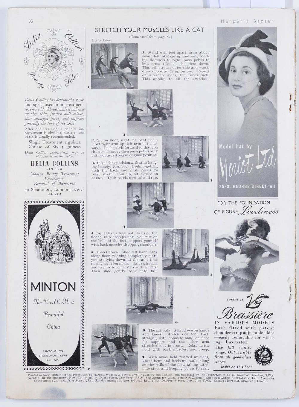 Margaret Leighton NOEL COWARD Tyrol HARPERS February 1950 Corsets JEAN SIMMONS