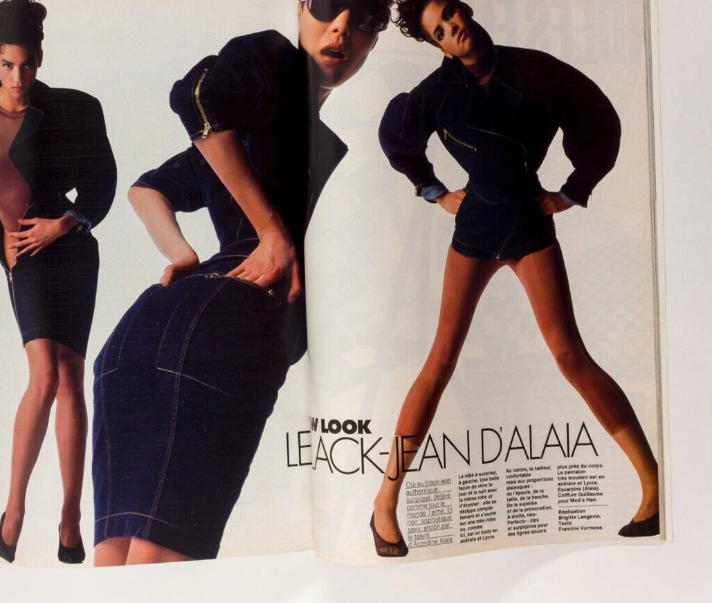 Renee Simonsen ALAIA Talisa Soto CHTCHARANSKI Mode ELLE magazine March 1986 2096
