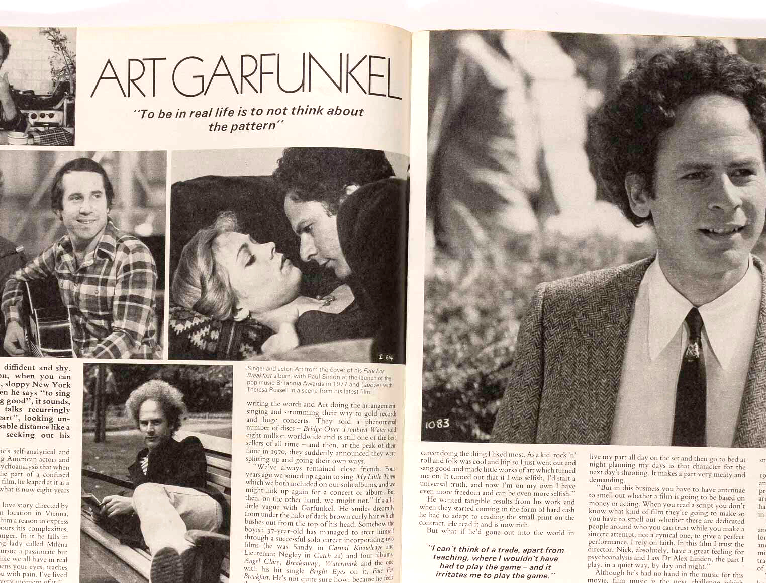 USCHI OBERMAIER Joe Jackson ART GARFUNKEL She magazine 1970's VERA SELBY Rob Lee