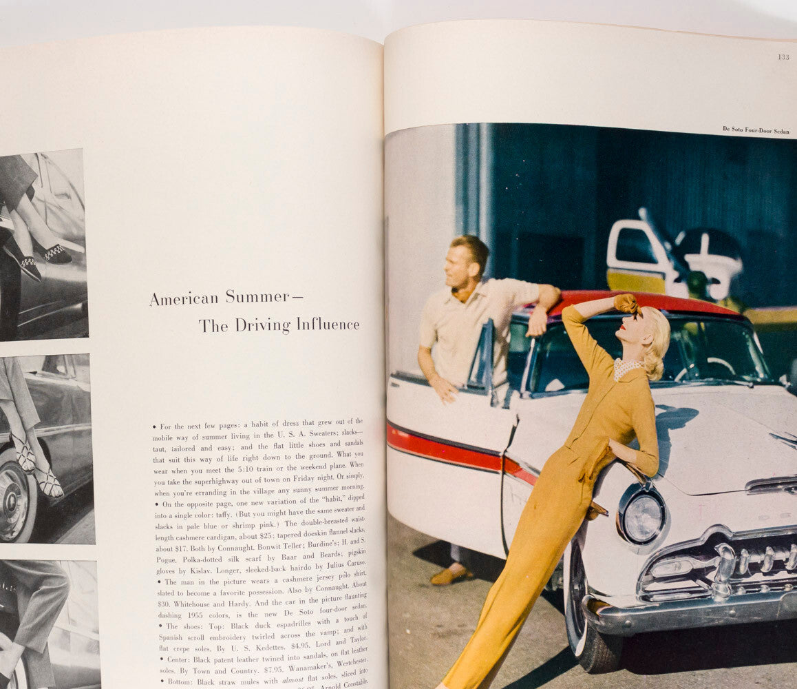 RICHARD AVEDON Suzy Parker LOUISE DAHL-WOLFE Harper's Bazaar 1955 May OLDSMOBILE