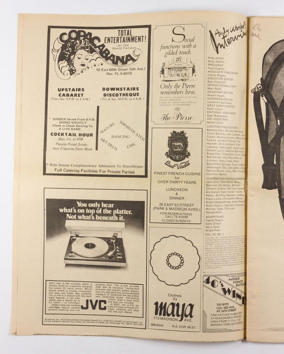 Jodie Foster SLY STALLONE Grace Jones HALSTON Fran Leibovitz INTERVIEW magazine