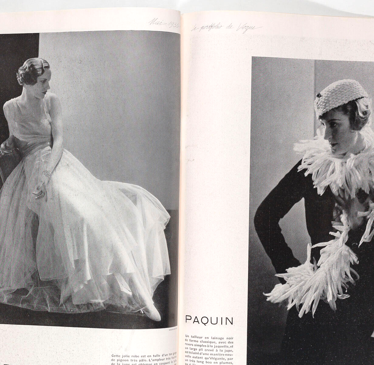 PIERRE MOURGUE Zeilinger MENSWEAR Paul Valentin PARIS VOGUE May 1933 French