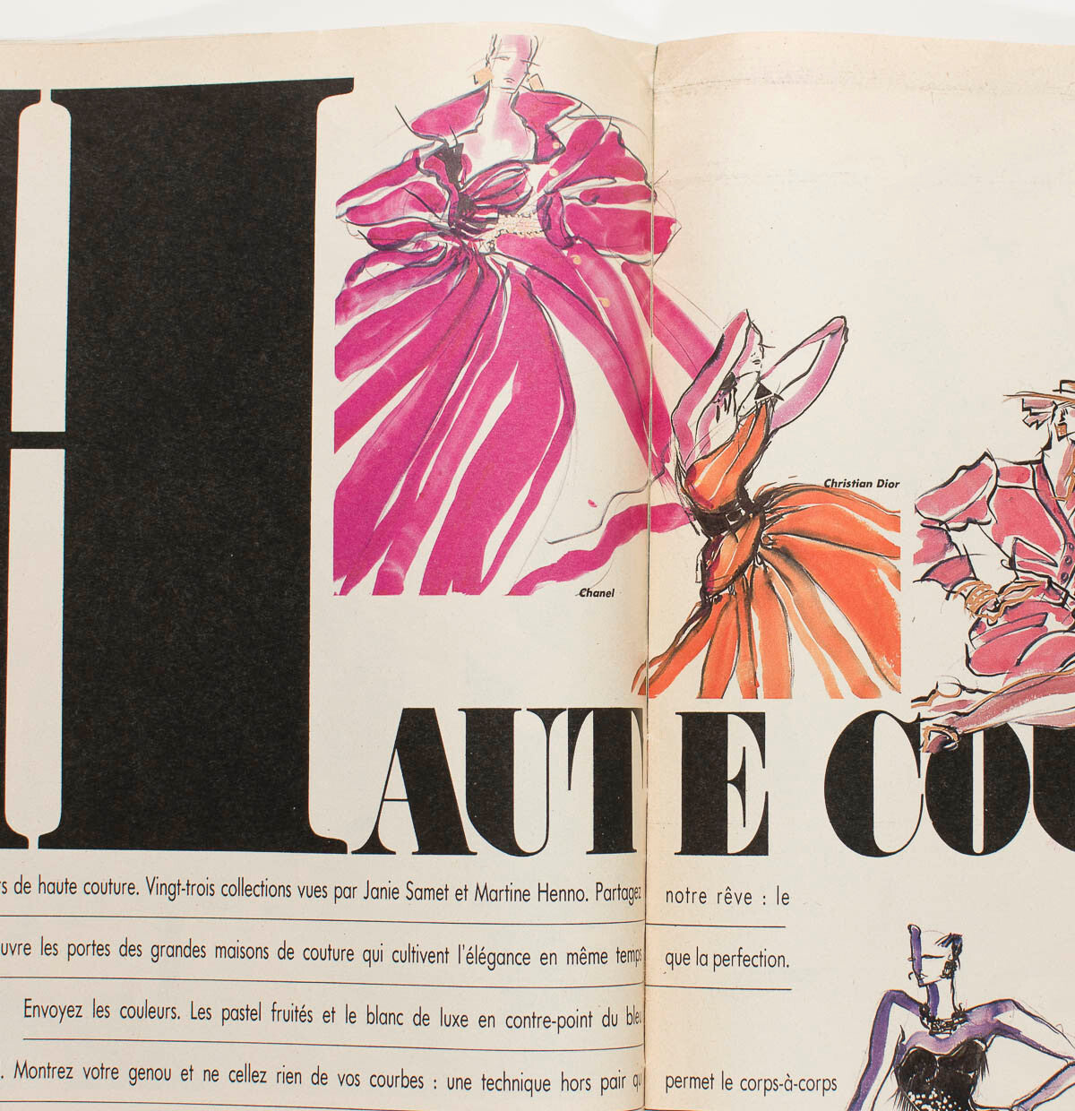 TONY VIRAMONTES Pierre Cardin ETE 1986 COLLECTIONS vtg GUIDE LE FIGARO magazine