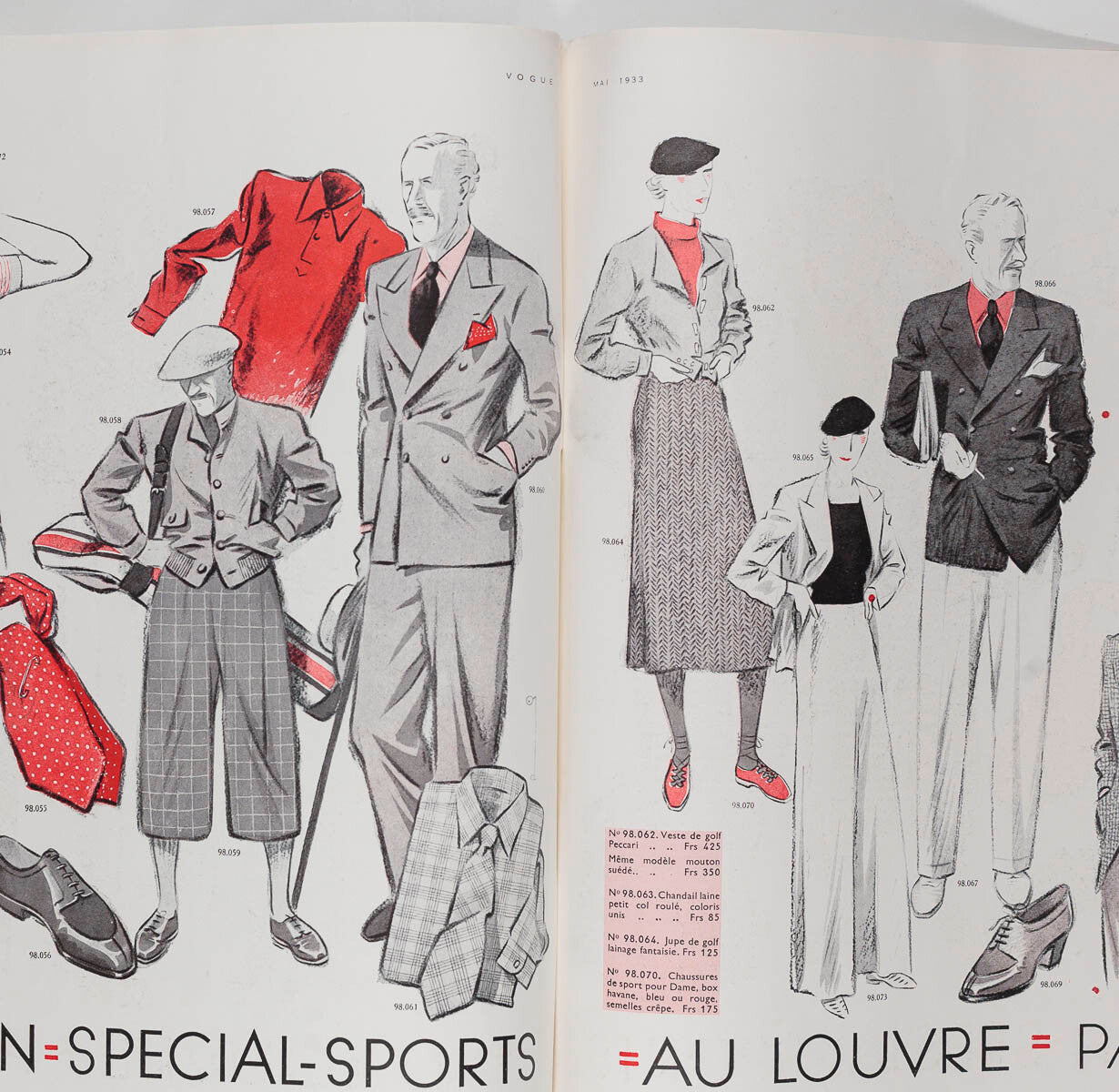 PIERRE MOURGUE Zeilinger MENSWEAR Paul Valentin PARIS VOGUE May 1933 French