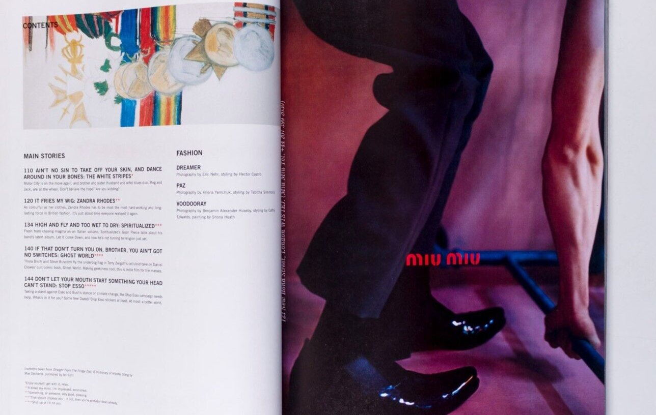 Delphine Bafort WHITE STRIPES Spiritualized N VODIANOVA Unwerth Dazed & Confused