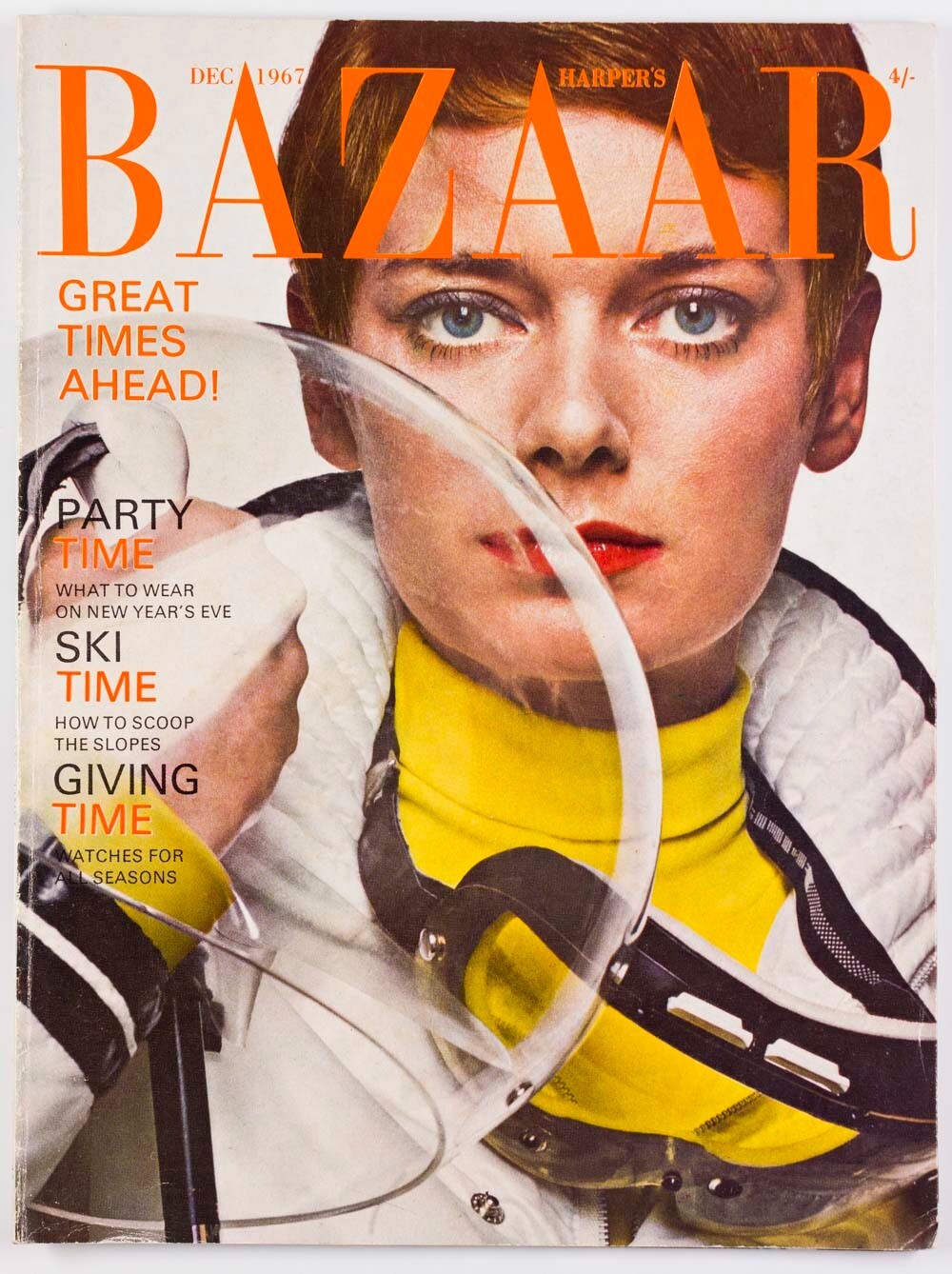 Twiggy DAVID HOCKNEY Mr Fish PICASSO St Moritz ROLEX Gruau UK Harper's Dec 1967