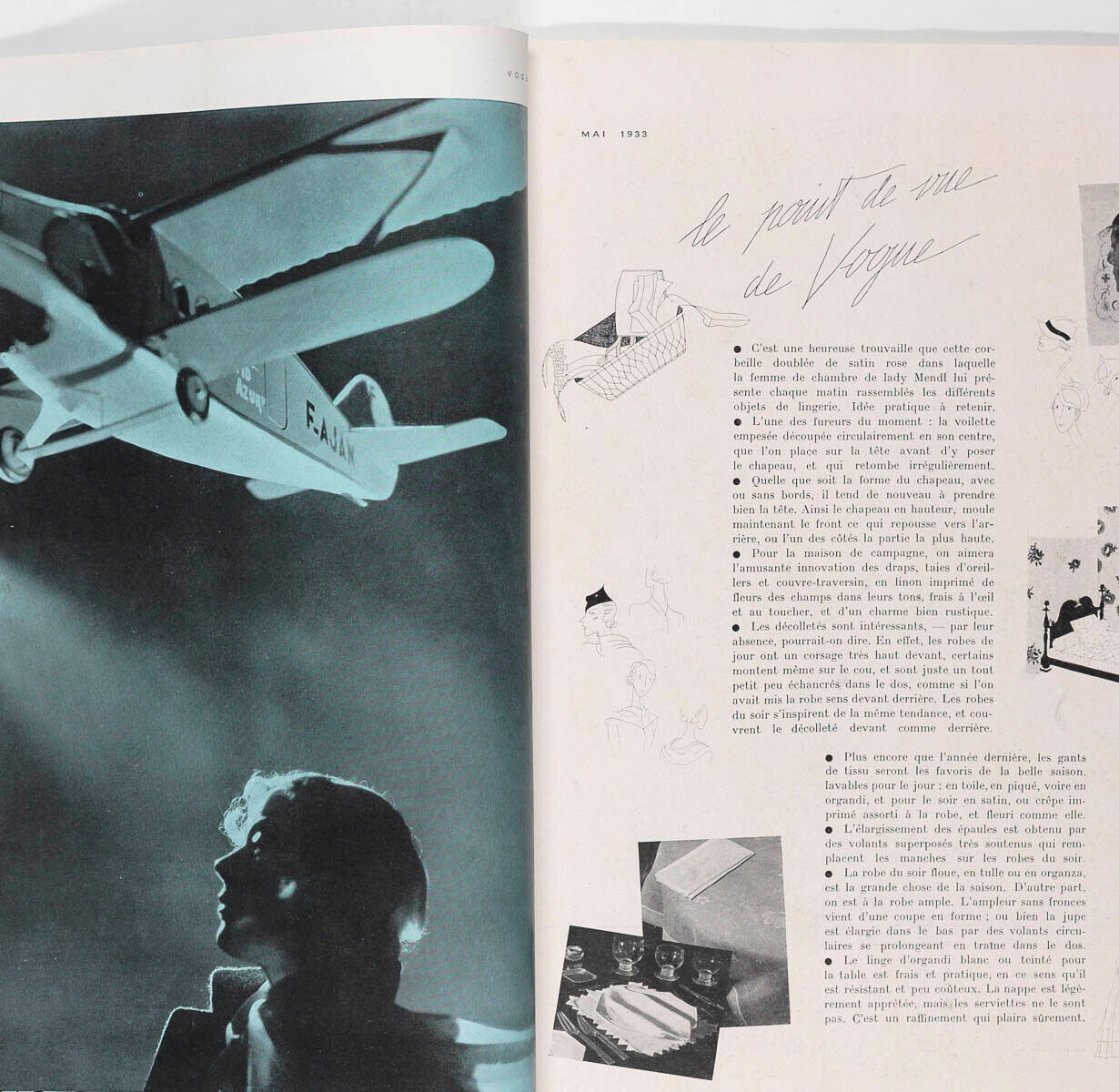 PIERRE MOURGUE Zeilinger MENSWEAR Paul Valentin PARIS VOGUE May 1933 French