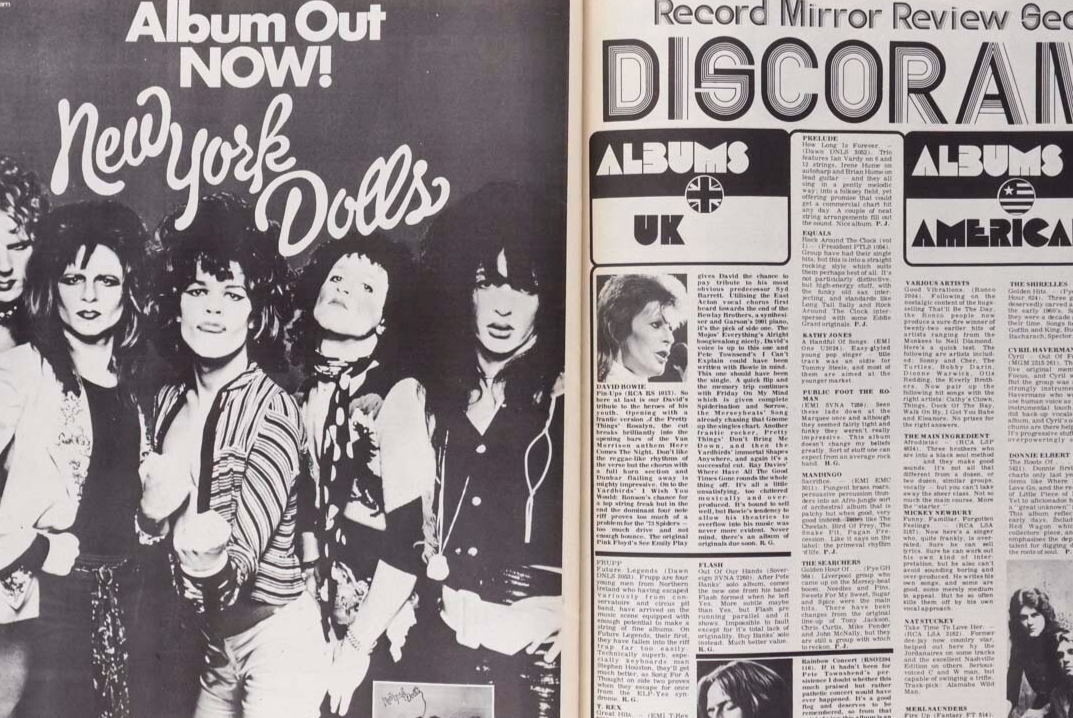 THE SWEET Bowie TWIGGY Record Mirror magazine October 1973 New York Dolls SLADE