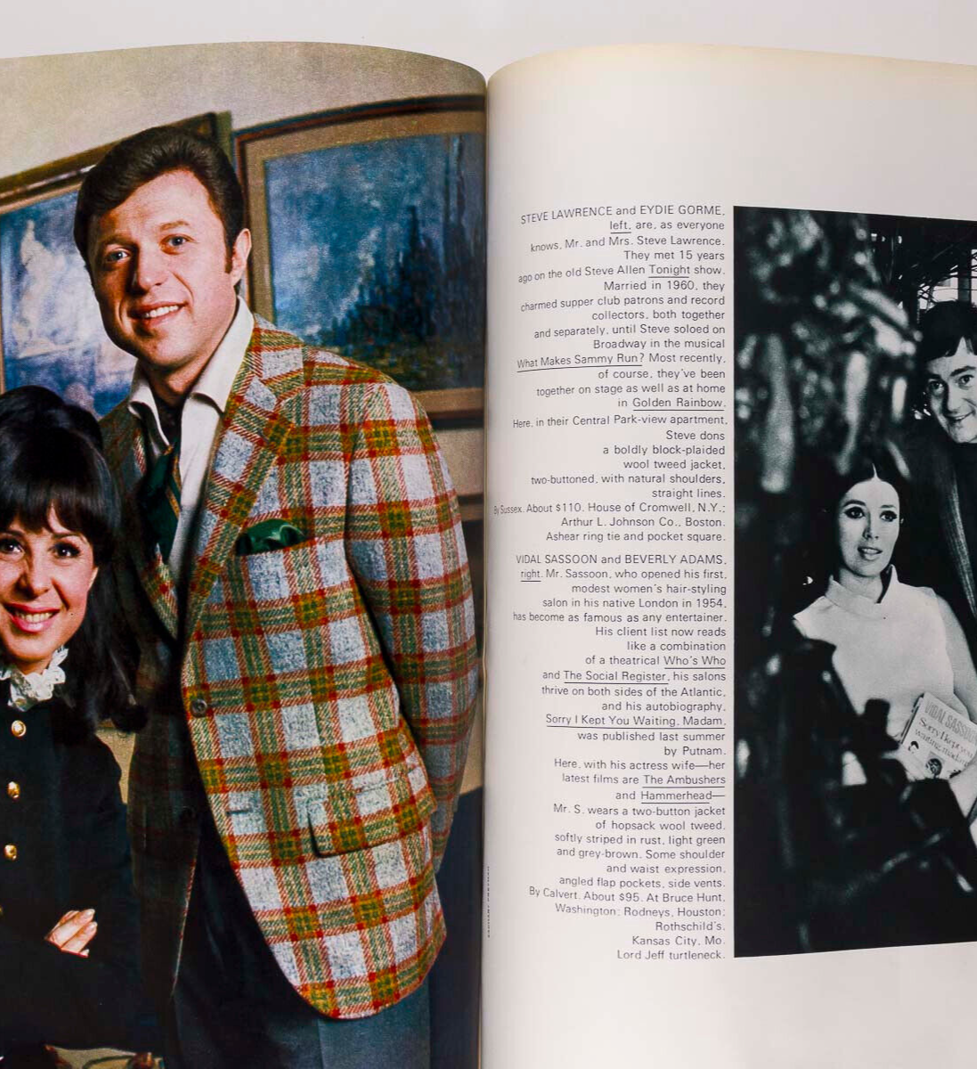 Omar Sharif ROBERT WAGNER Barbara Bain GQ magazine September 1968 Vidal Sassoon