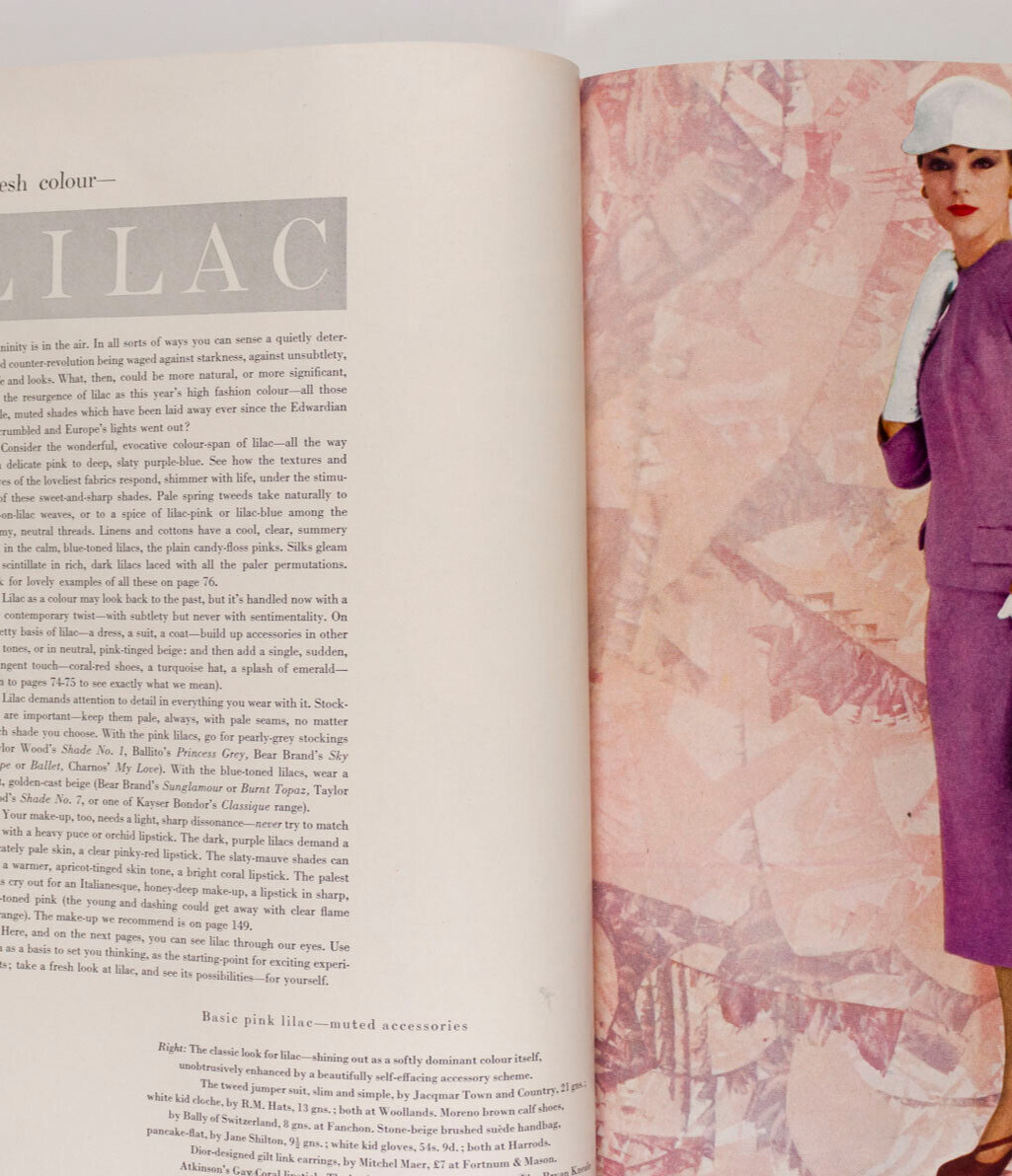 IVY NICHOLSON Lilac NORMAN PARKINSON Jacques Villon BOURET Elizabeth Seal VOGUE