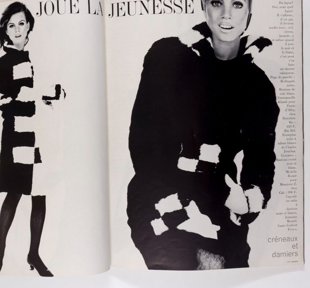 Jean Shrimpton GUY BOURDIN Helmut Newton PARIS VOGUE August 1965 Dali YSL Goya