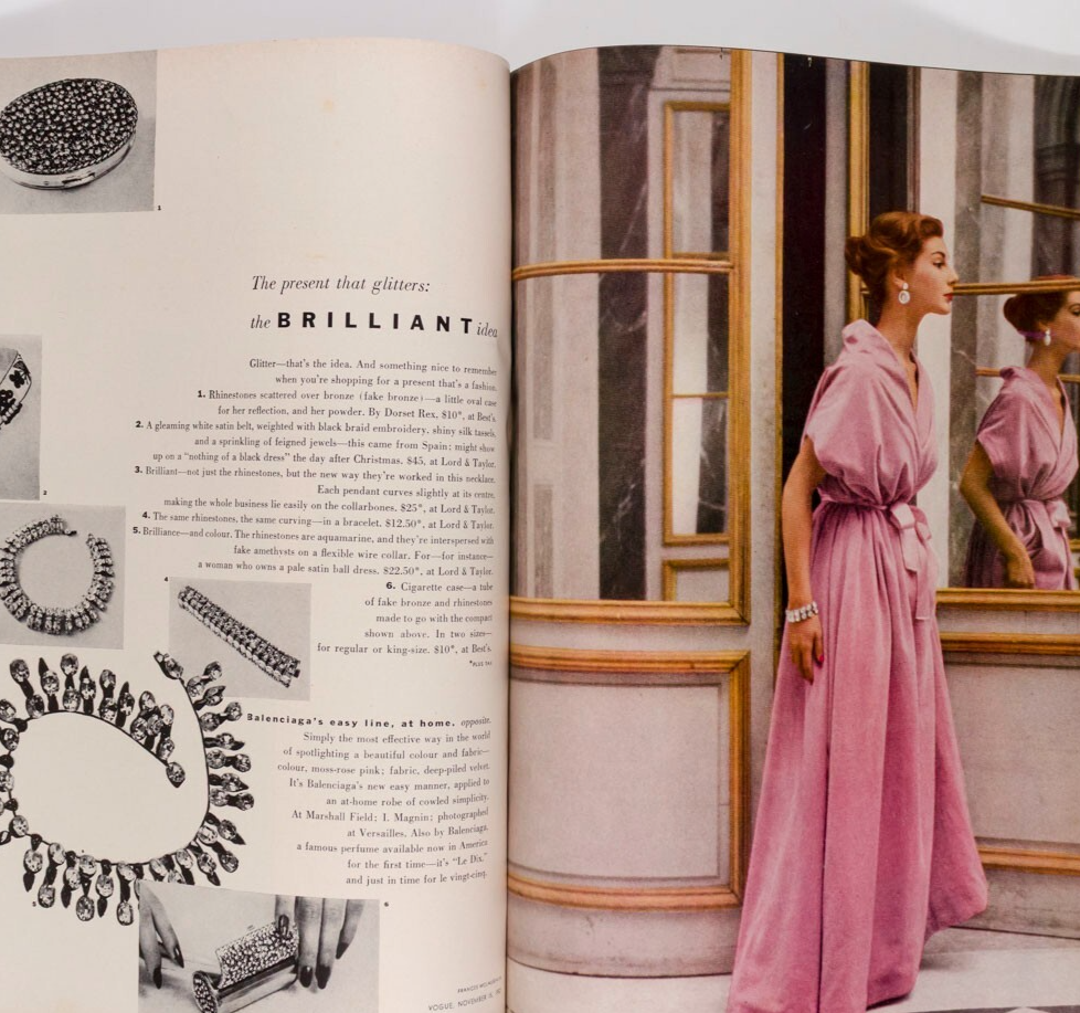 Suzy Parker ANDY WARHOL Diane Arbus BALENCIAGA Vogue November 1952 Bouche HORST