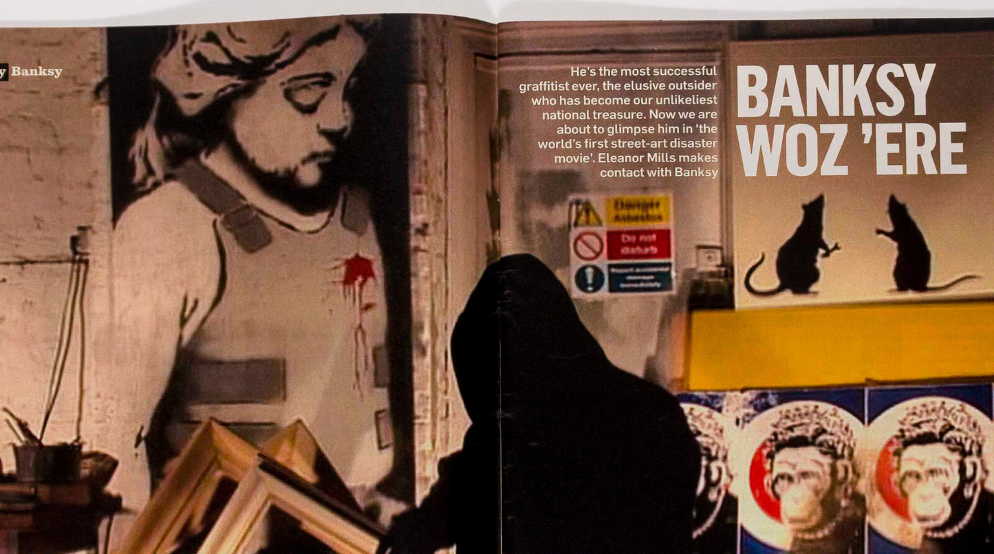 Banksy exclusive Surveillance Monkey SUNDAY TIMES MAGAZINE February 2010 UK ART