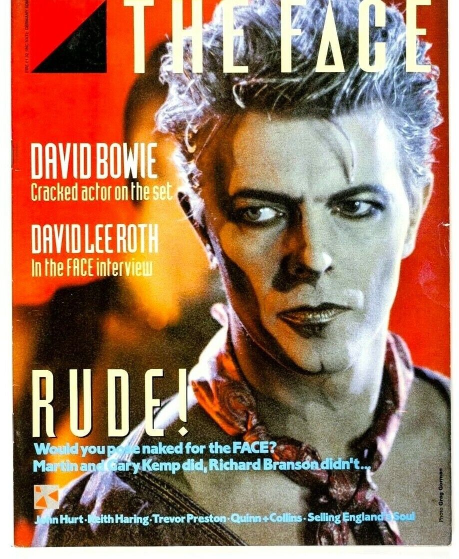 DAVID BOWIE Dave Lee Roth JOHN HURT Keith Haring HERB RITTS The Face magazine UK