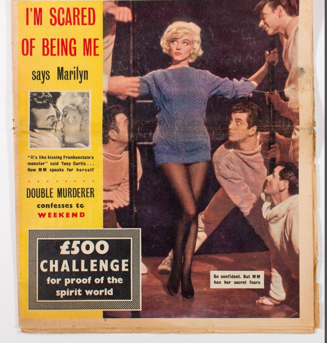 MARILYN MONROE INTERVIEW Tony Curtis NIAGARA Chief Odongo ~ 60s Weekend magazine