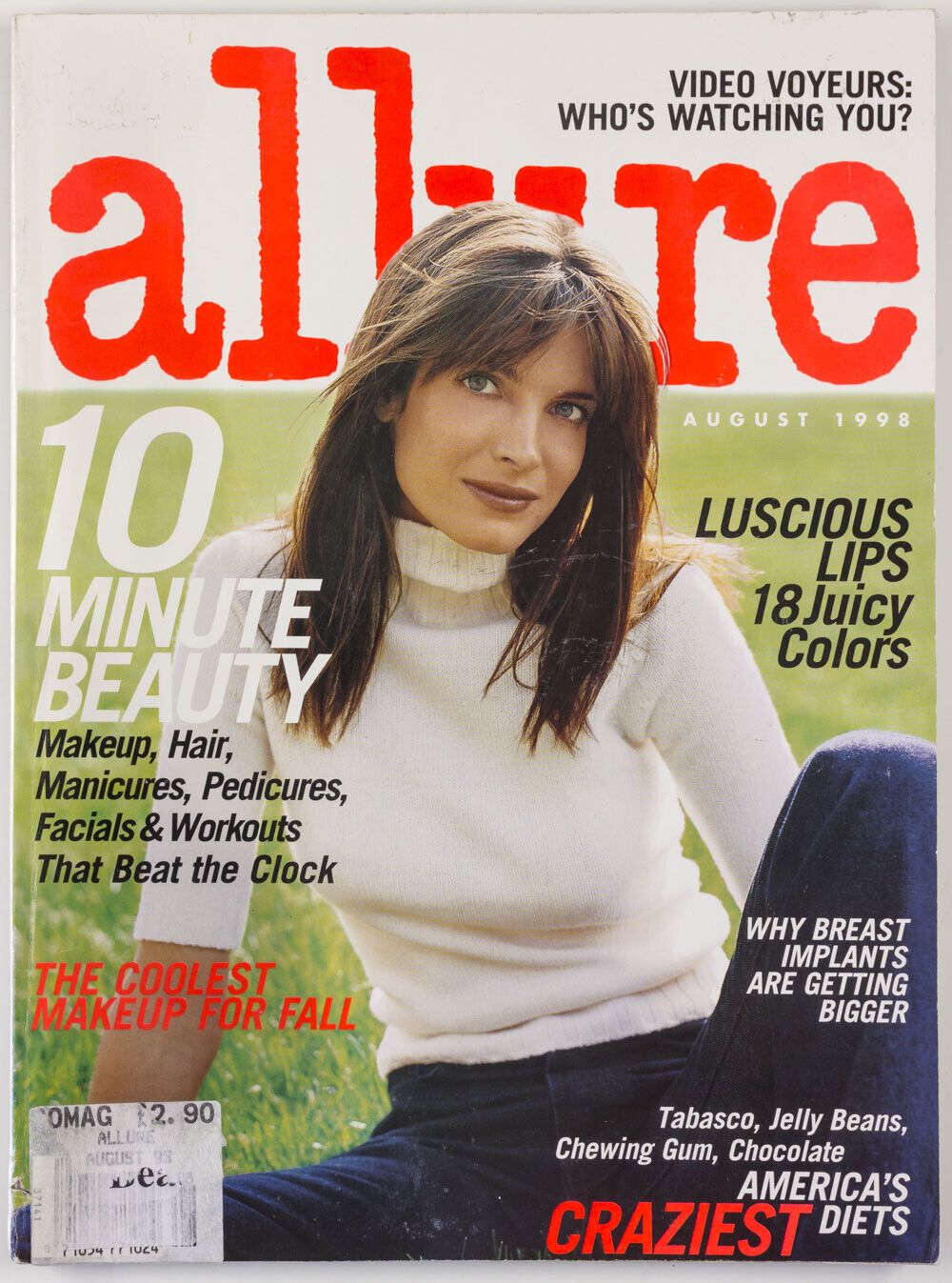 Stephanie Seymour TATJANA PATITZ Eva Herzigova LARA FLYNN BOYLE Allure 1998 Aug