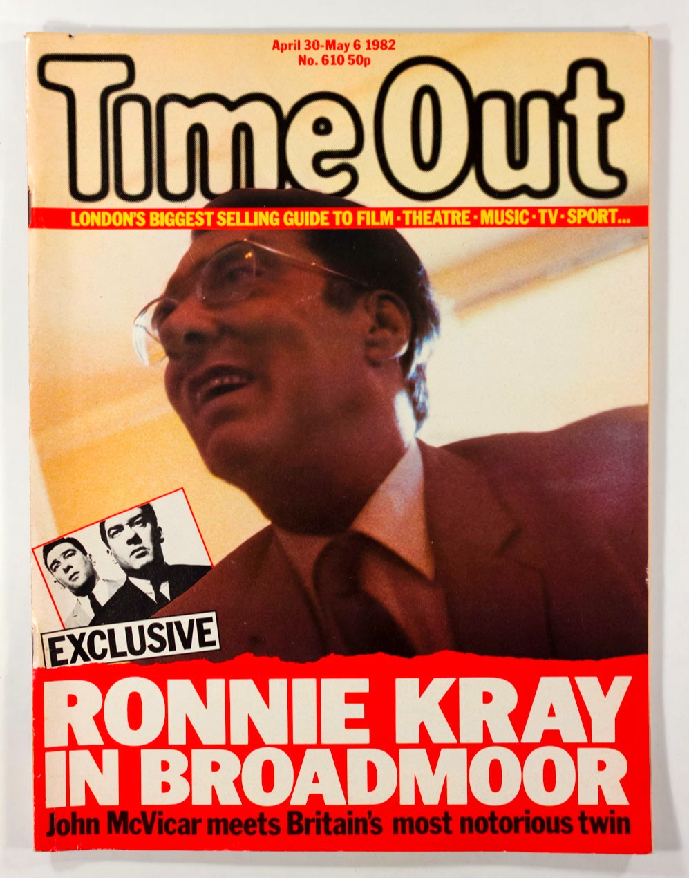 Ronnie Kray RICHARD THOMPSON Twins TIME OUT London magazine 30 April 1982 No 610