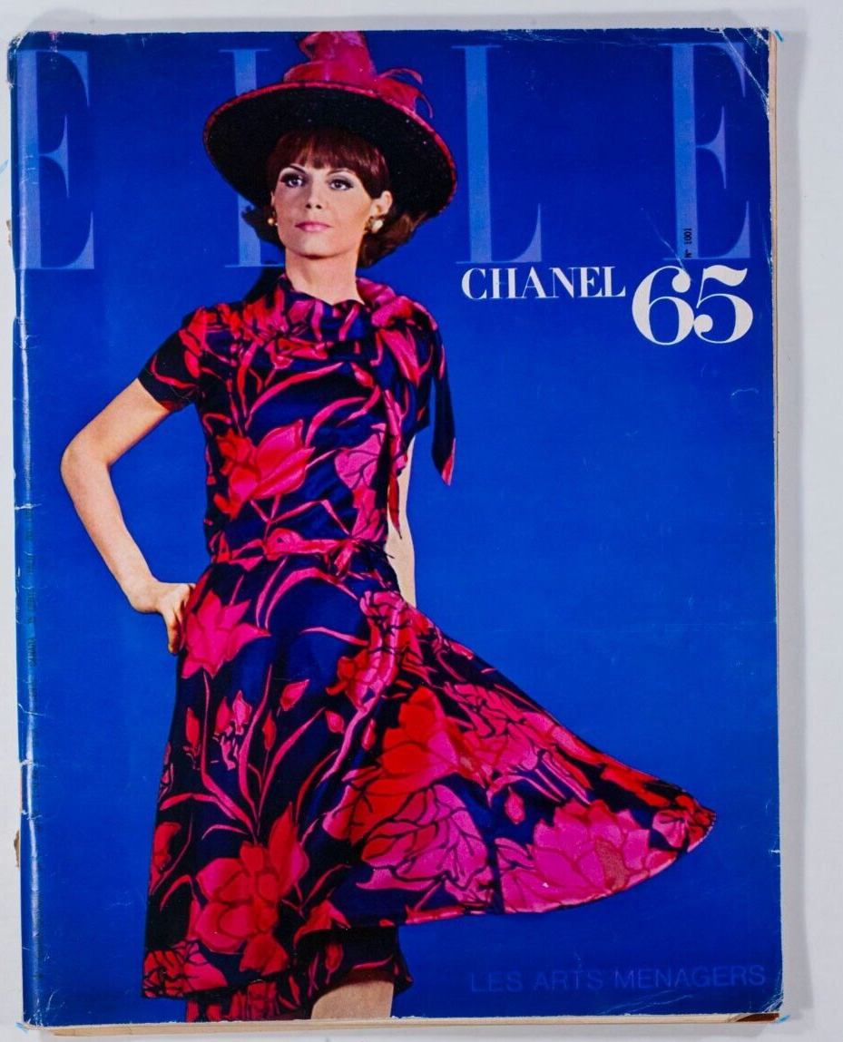 CHANEL Summer 65 Jeanne Moreau BRIGITTE BARDOT Hatami FRENCH ELLE magazine VTG