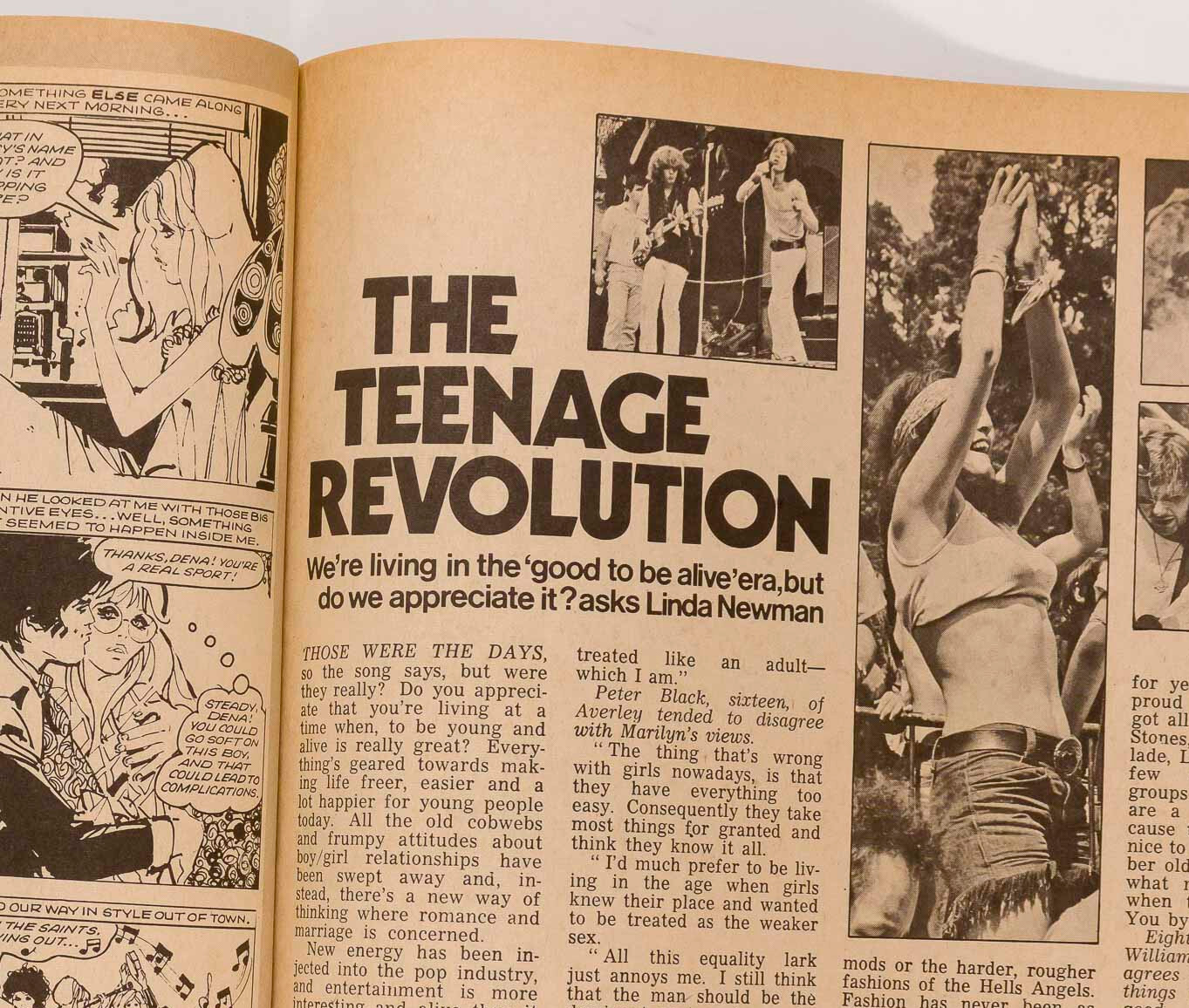 DAVID BOWIE Paul McCartney TWIGGY Mirabelle magazine January 1970 Susan George