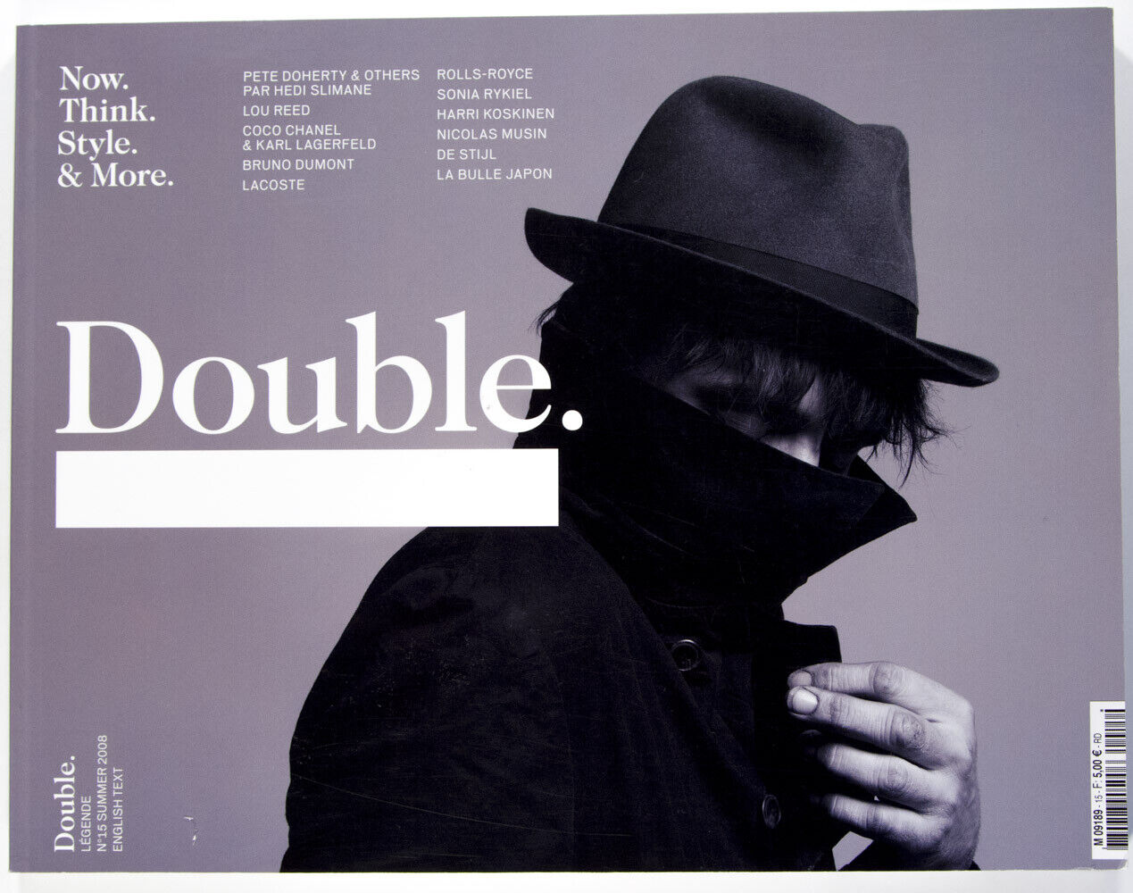Pete Doherty HEDI SLIMANE Lou Reed KARL LAGERFELD & CHANEL Double magazine # 15