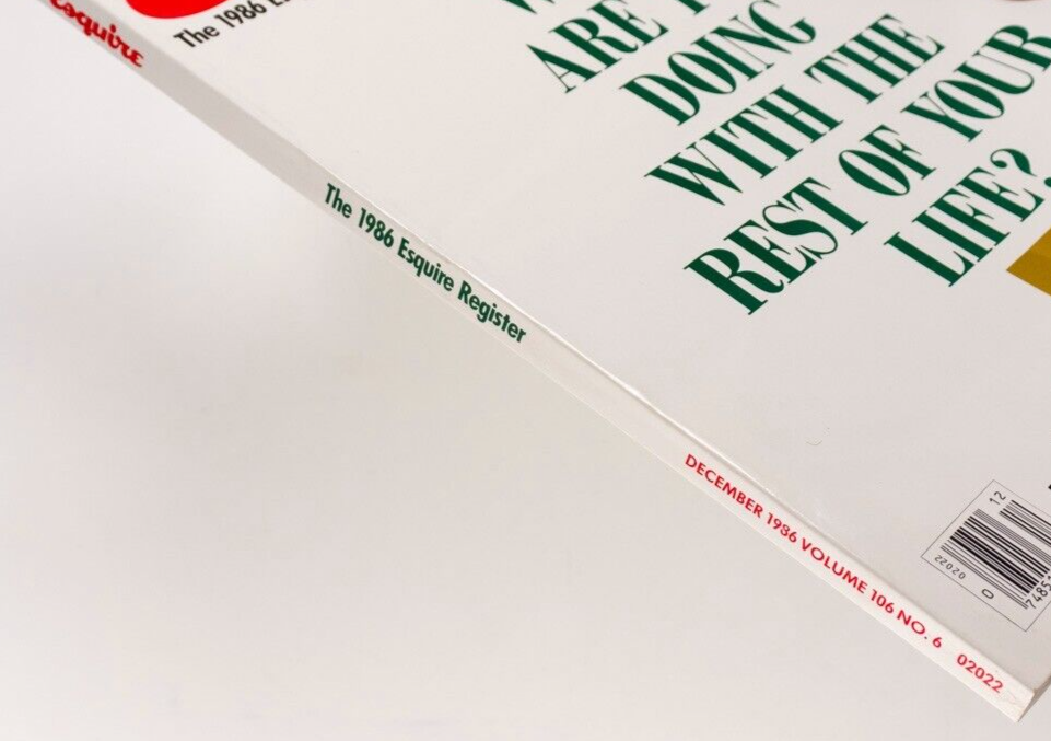 Steve Jobs BERNADETTE PETERS Debra Winger ESQUIRE MAGAZINE December 1986 Styron