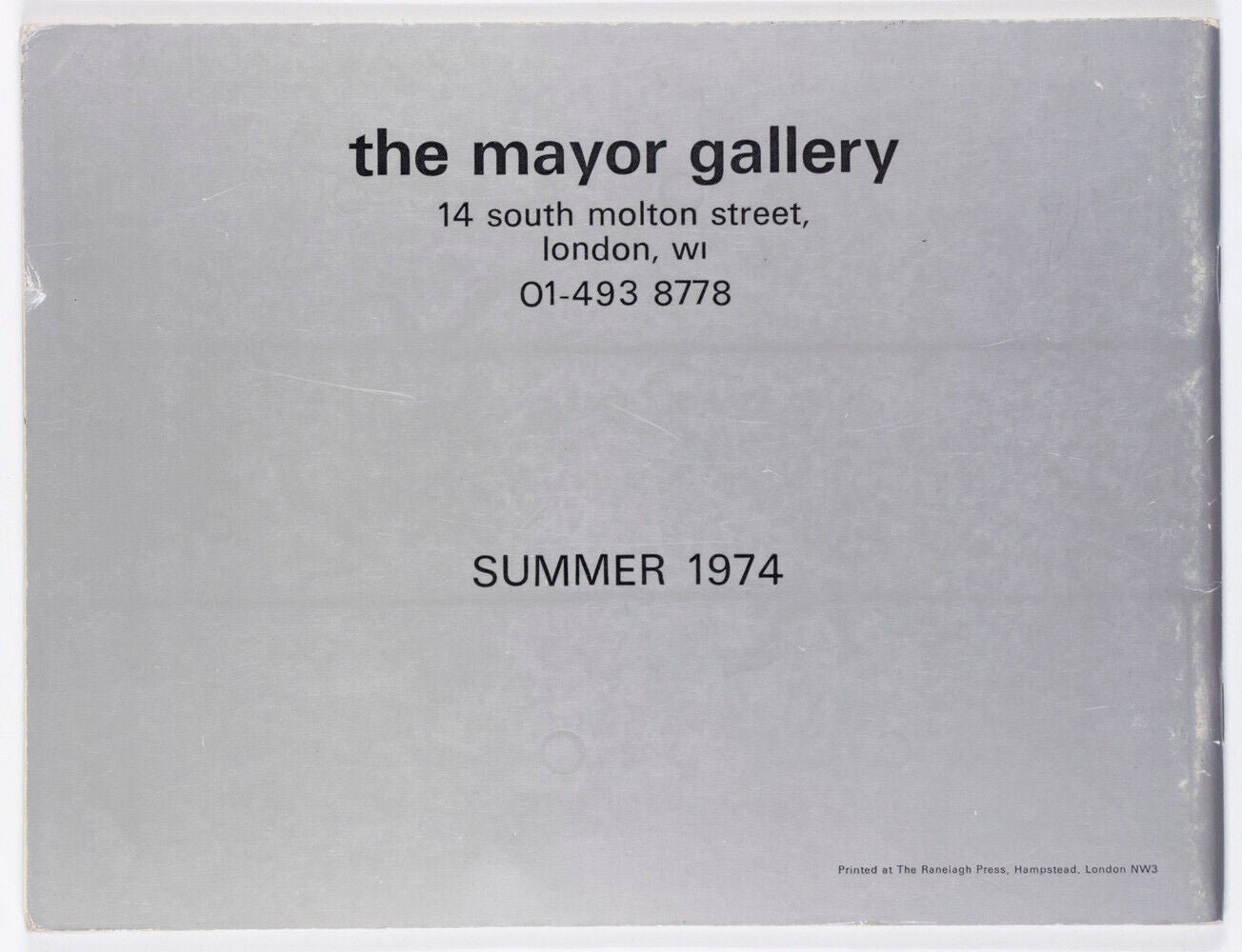 MAN RAY Limited Edition Exhibition Catalogue PICASSO Mayor Gallery SUMMER 1974