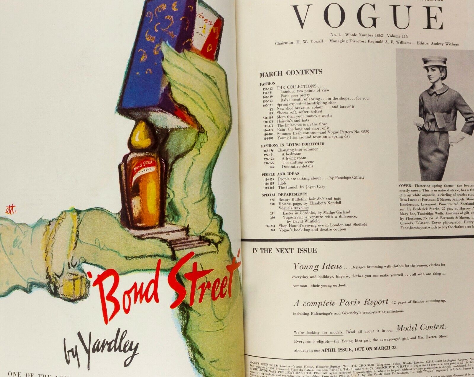 Alexander Calder OTTO LUCAS Frank Sinatra HENRY CLARKE Vogue magazine March 1959