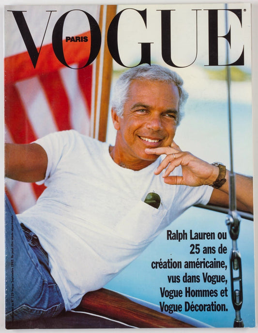 RALPH LAUREN Tatjana Patitz BRUCE WEBER Paris Vogue 1992 Hommes HOME DECORATION