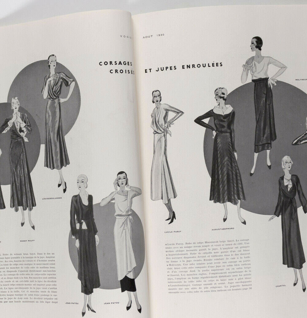 A.E.MARTY Art Deco AUGUST 1930 vtg PARIS VOGUE French fashion COLLECTIONS Travel