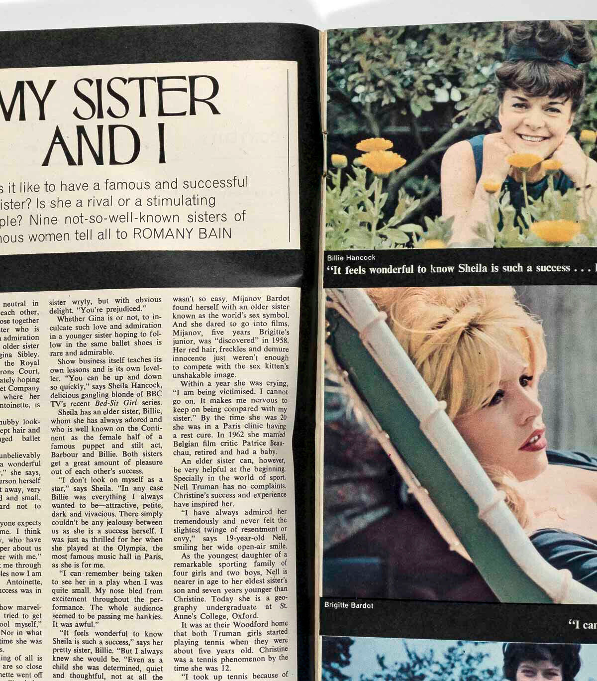 CHRISSIE SHRIMPTON Jean JACKIE COLLINS Jeanne Moreau BB Woman's Mirror magazine