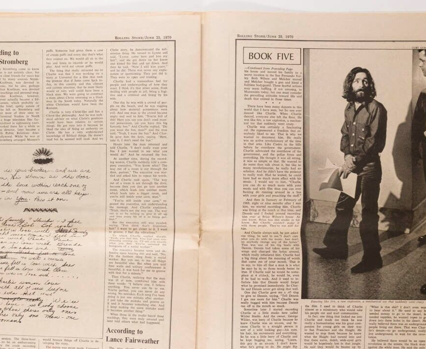 Charles Manson THE FAMILY Beatles ROLLING STONE magazine 25 June 1970 Clapton 61