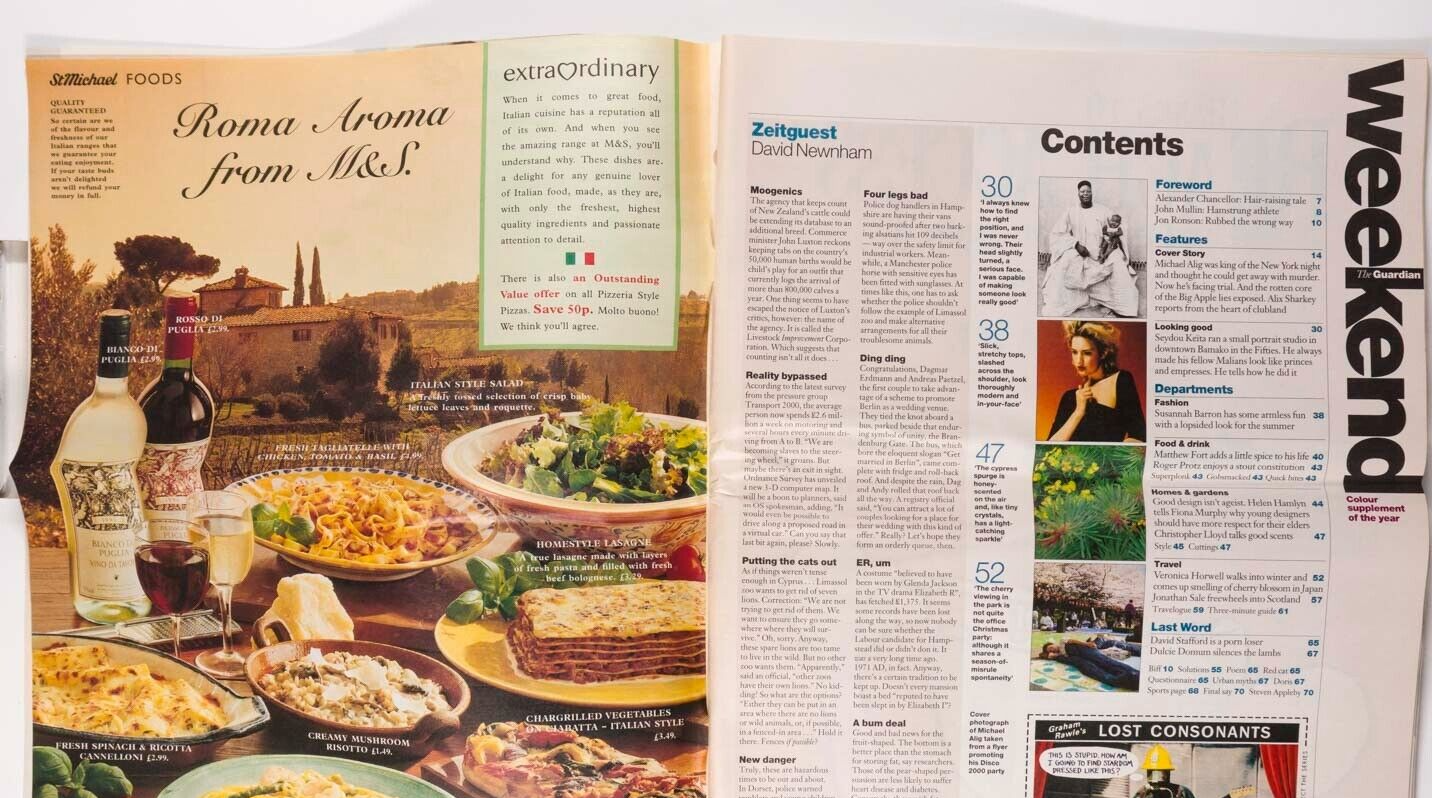 Michael Alig RUPAUL Seydou Keita GUARDIAN WEEKEND MAGAZINE Werner Schreyer