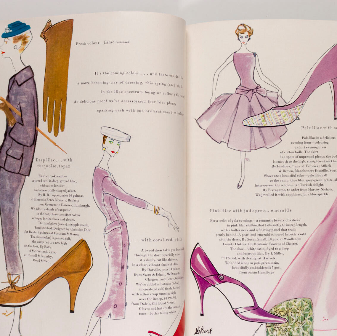 IVY NICHOLSON Lilac NORMAN PARKINSON Jacques Villon BOURET Elizabeth Seal VOGUE