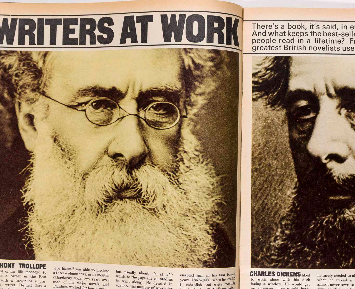 ANTHONY TROLLOPE Len Deighton BARRY FANTONI Observer magazine 1968 Brian Duffy