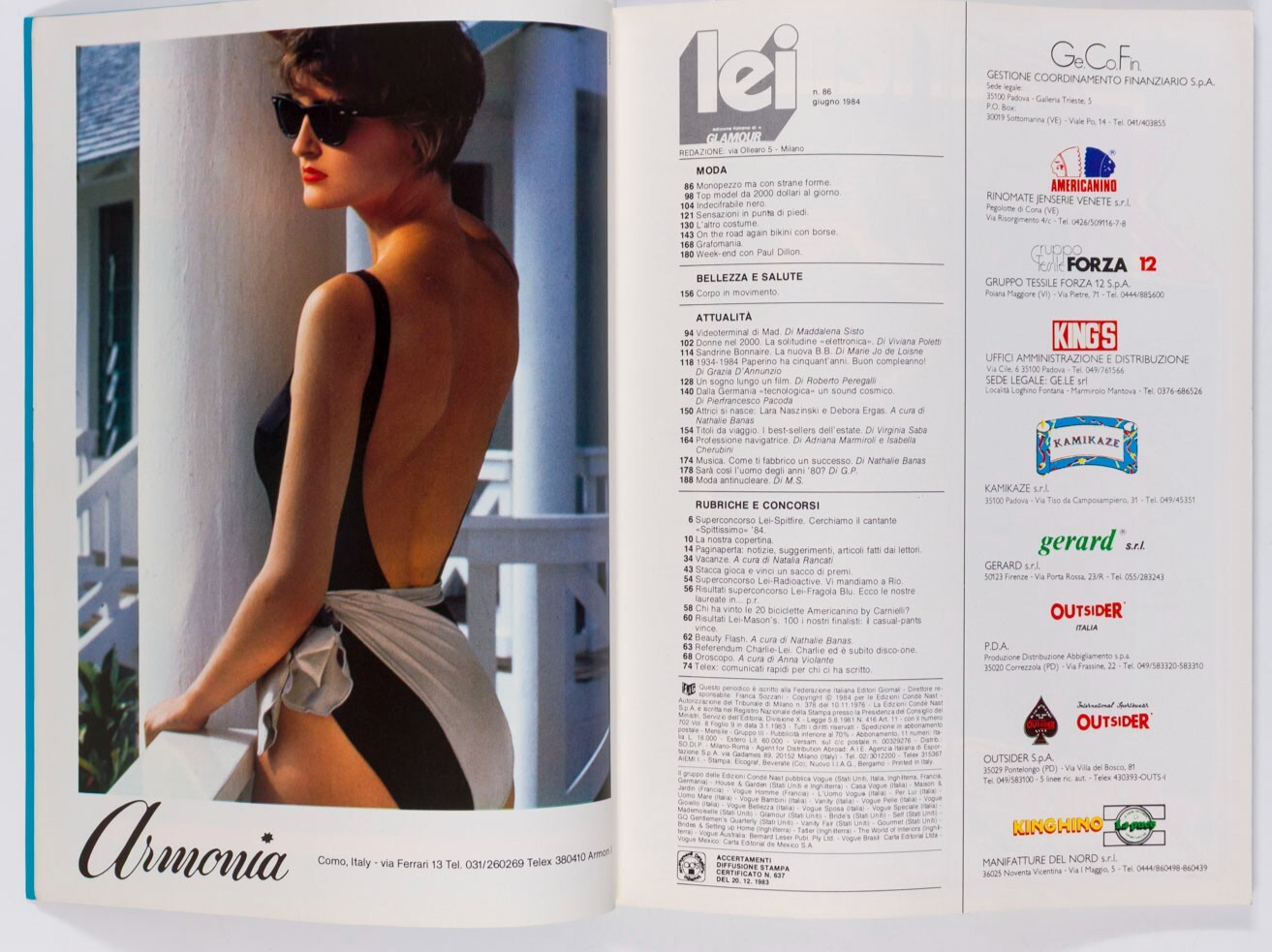 LAETITIA FIRMIN-DIDOT Leslie Winer LEI June 1984 Steve Hiett SANDRINE BONNAIRE