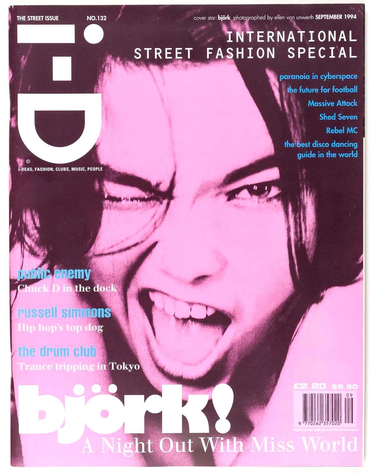 Bjork SOFIA COPPOLA Stella Tennant HELMUT LANG Chuck D WOLFGANG TILLMANS i-D 132