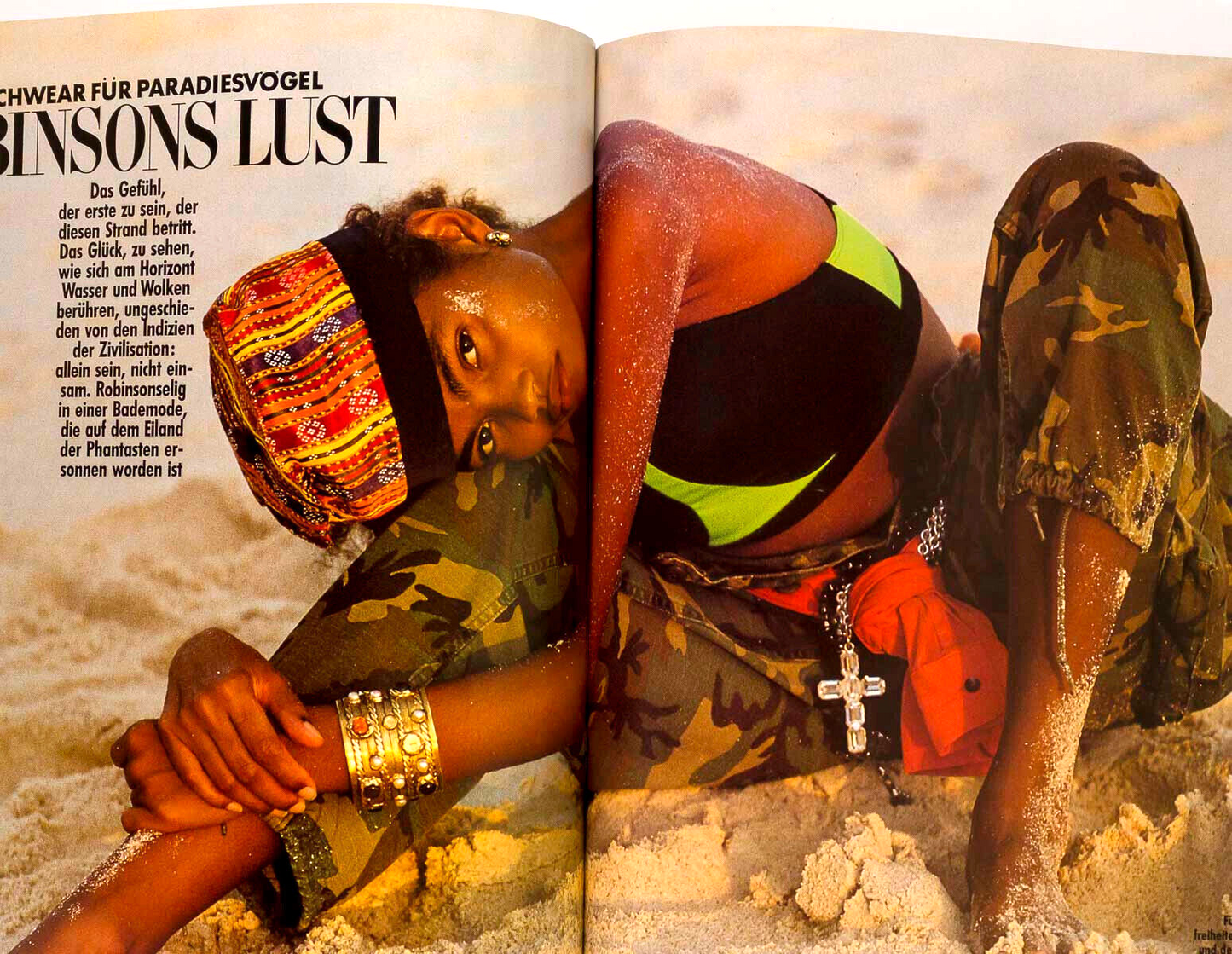 Therese Bachy HANS FEURER Karen Alexander HARPER'S BAZAAR GERMANY February 1989