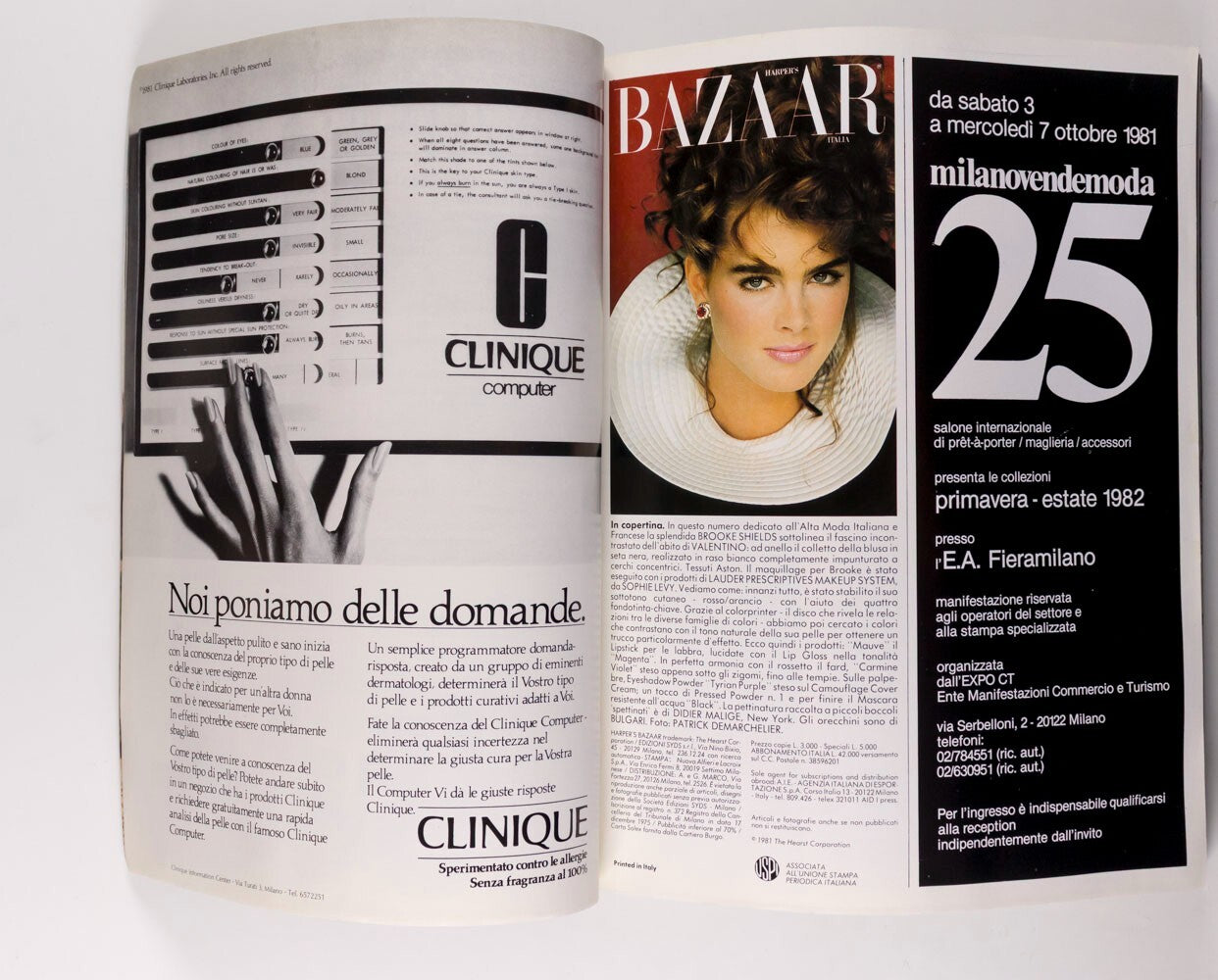 BROOKE SHIELDS Joe Eula MARIEL HEMINGWAY Harpers Bazaar Italia 9 September 1981