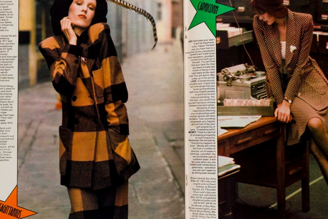 Biba BOB RICHARDSON Bus Stop 19 magazine January 1972 VTG nautical knits FASHION