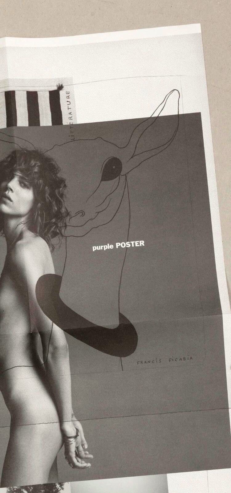 Freja Beha Erichsen FRANCIS PICABIA Purple Fashion Magazine poster DADA Mint NEW