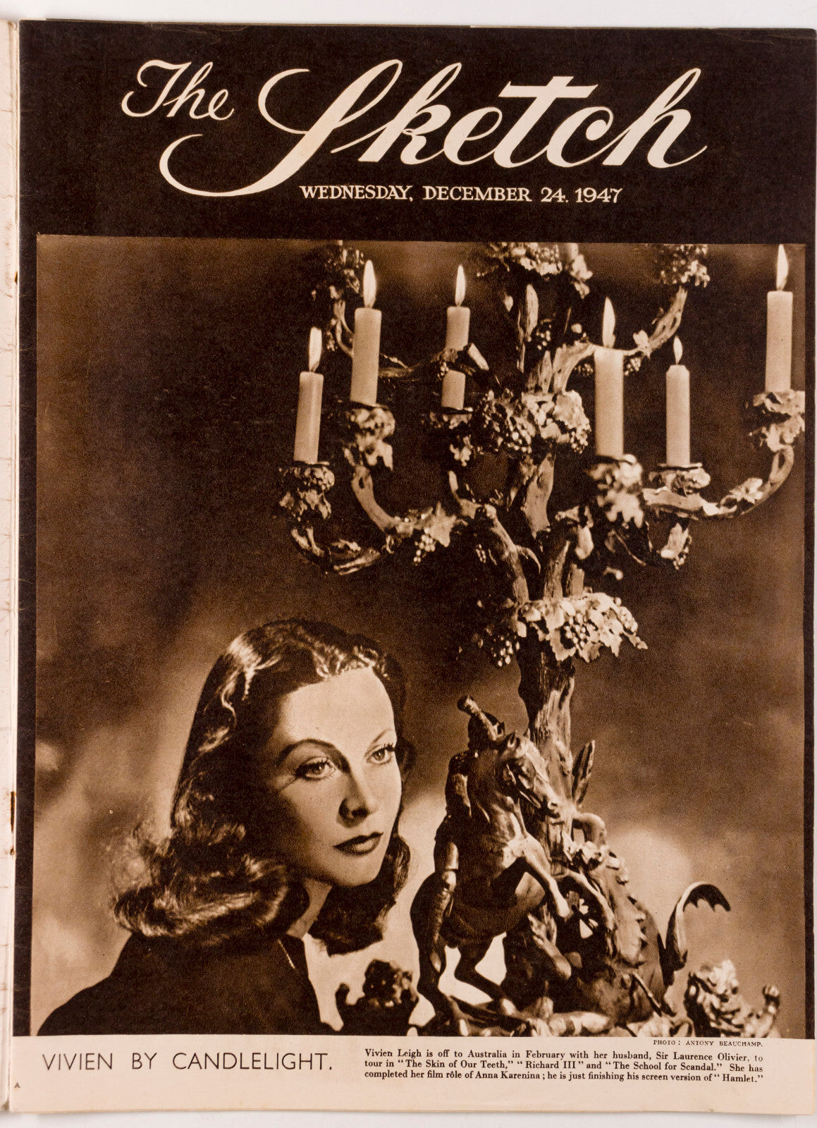 VIVIEN LEIGH Angela Lansbury BARBARA ANN SCOTT The Sketch Dec 1947 Celia Johnson