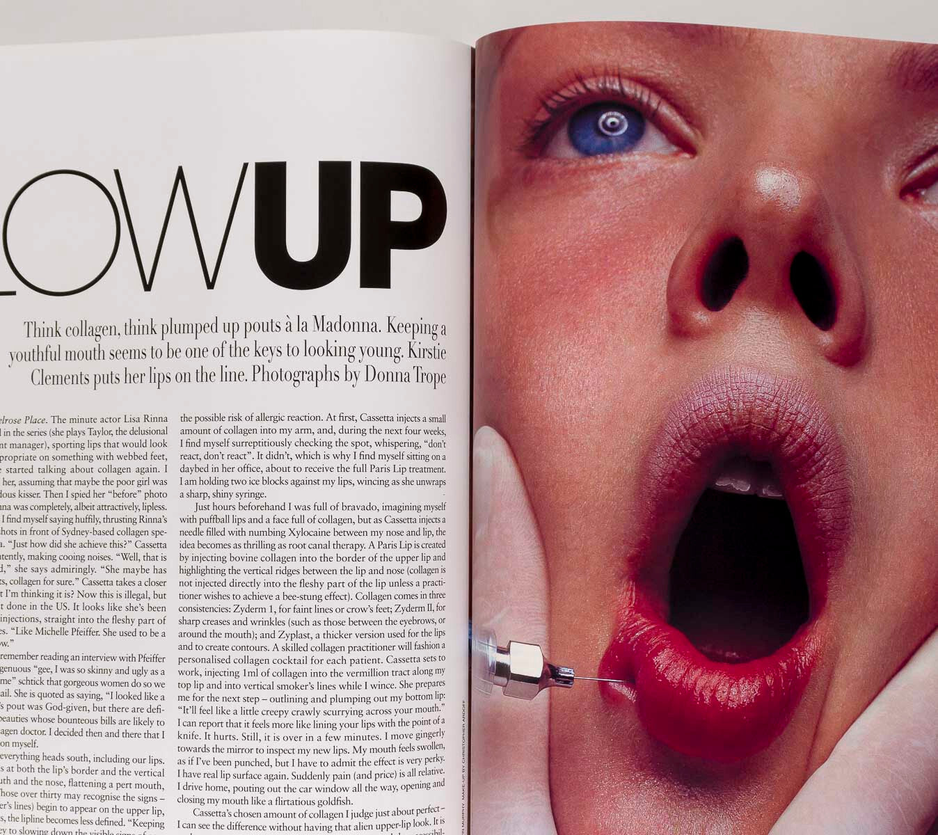 Kylie Bax DAMIEN HIRST Lachlan Murdoch VOGUE AUSTRALIA August 1997 Stiletto VTG