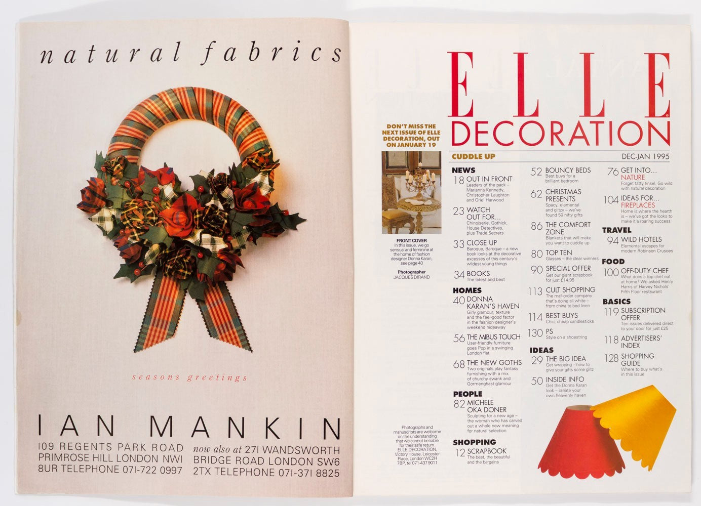 Donna Karan MICHELE OKA DONER Christopher Laughton ELLE DECORATION December 1994