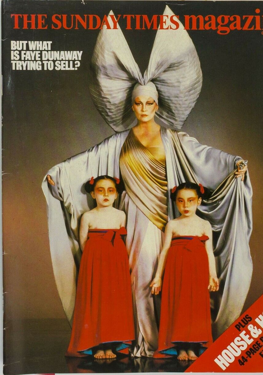 Faye Dunaway EIKO ISHIOKA Parco ISSEY MIYAKE John Deakin ~ SUNDAY TIMES magazine
