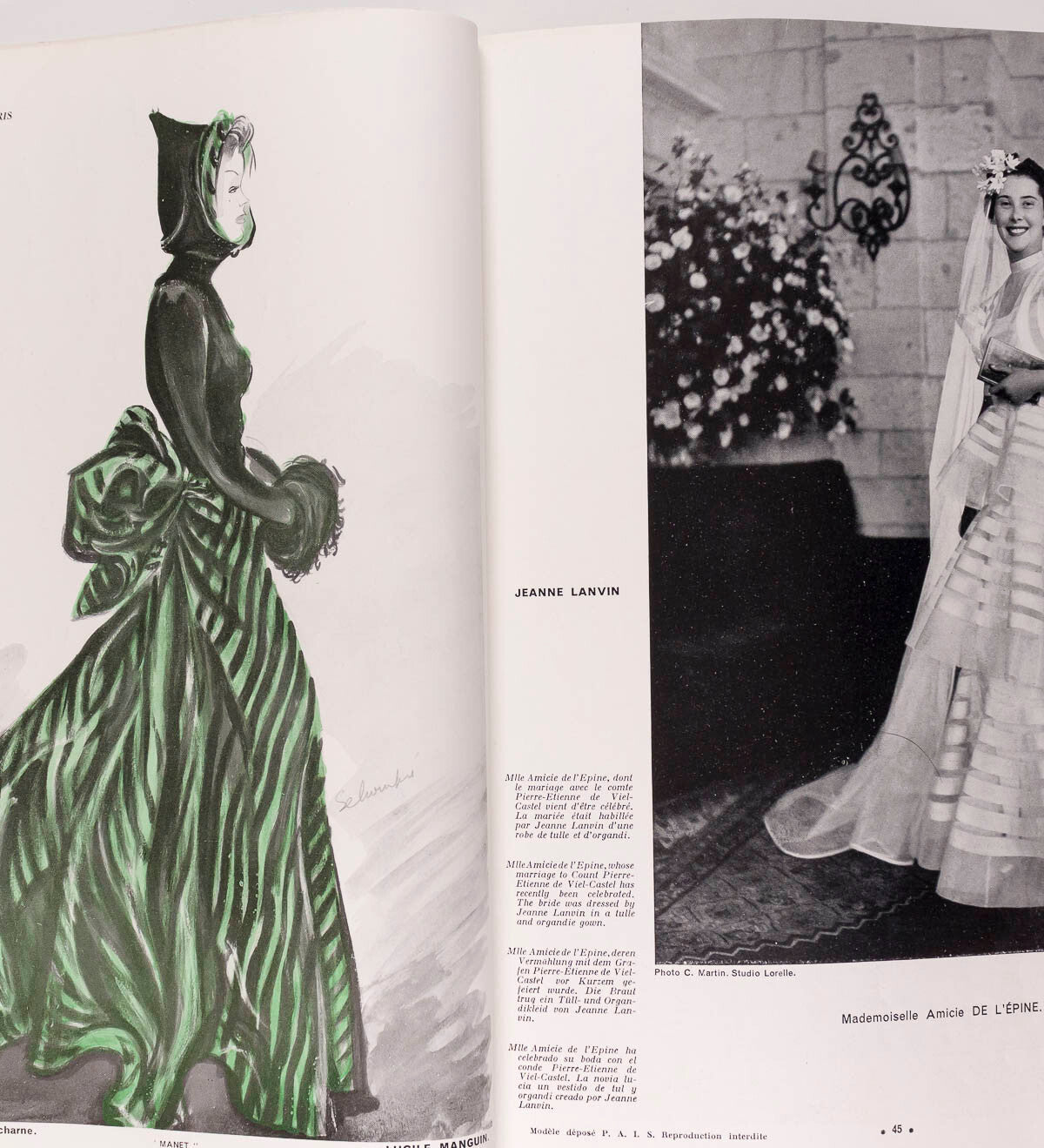 BENIGNI Lanvin MOLYNEUX Balenciaga L'OFFICIEL September 1939 Winter Collections
