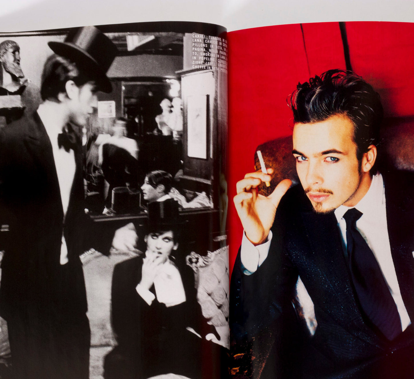 BRAD PITT Guy Pearce ROVERSI Deborah Turbeville ELLEN VON UNWERTH ~ L'UOMO VOGUE